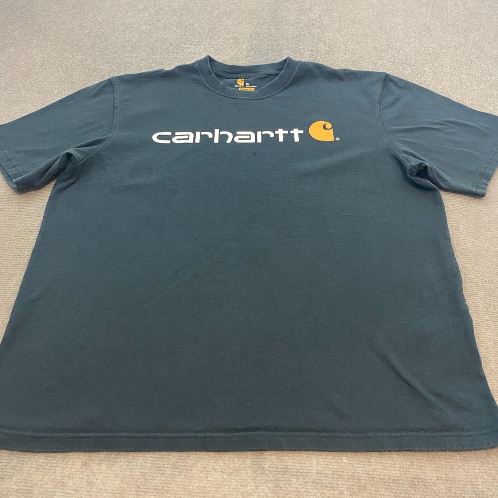 Carhartt Shirt Mens XL‎ Black Distressed Original Fit Grunge Short Sleeve Tee **